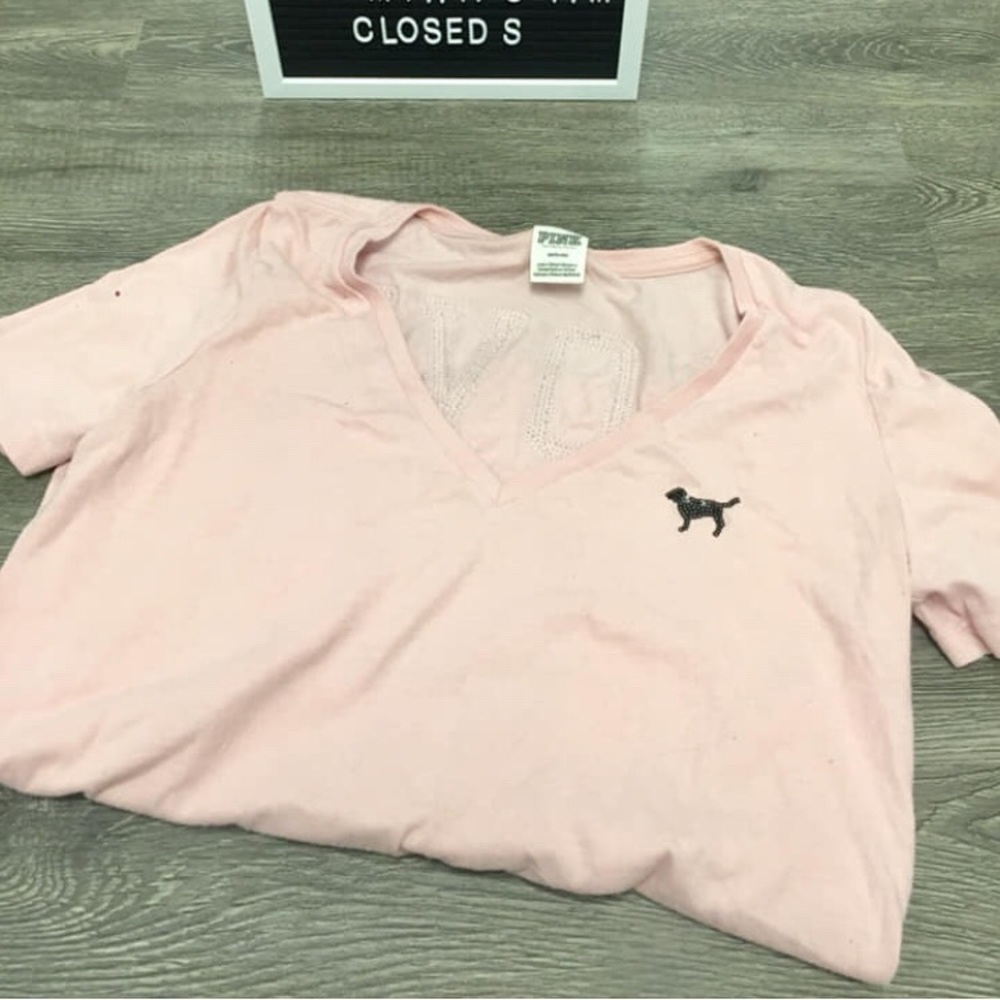 V neck PINK shirt